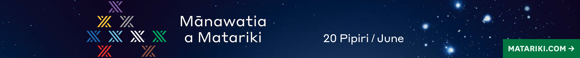 Celebrate Matariki on 20 June 2025